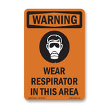 Wear Respirator In This Area Bilingual