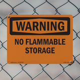 No Flammable Storage