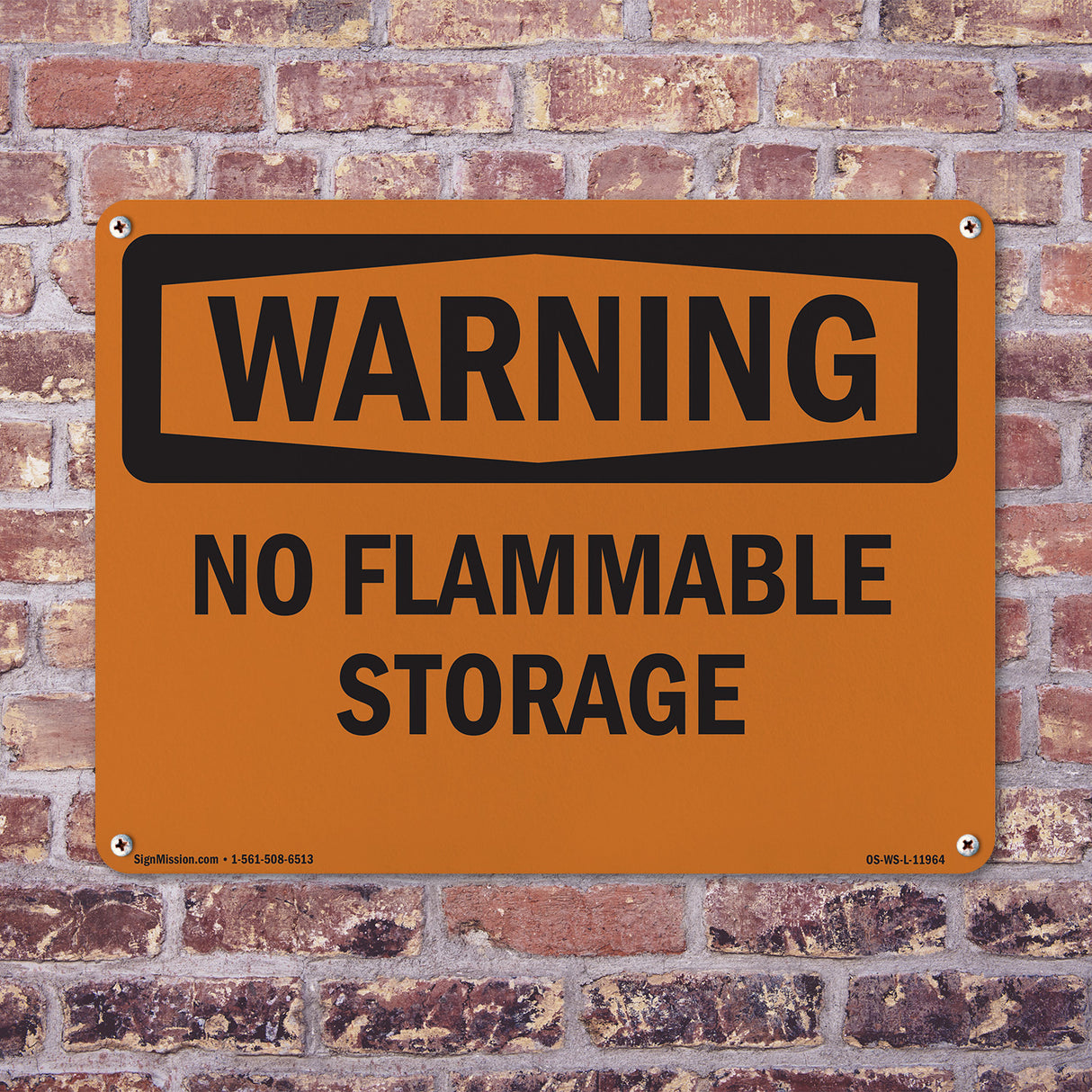 No Flammable Storage