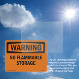 No Flammable Storage