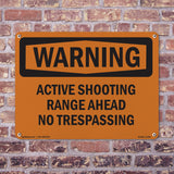 Active Shooting Range Ahead No Trespassing