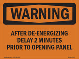 After De-Energizing Delay 2 Minutes Prior