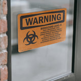 Biohazard Level II This Laboratory With Symbol