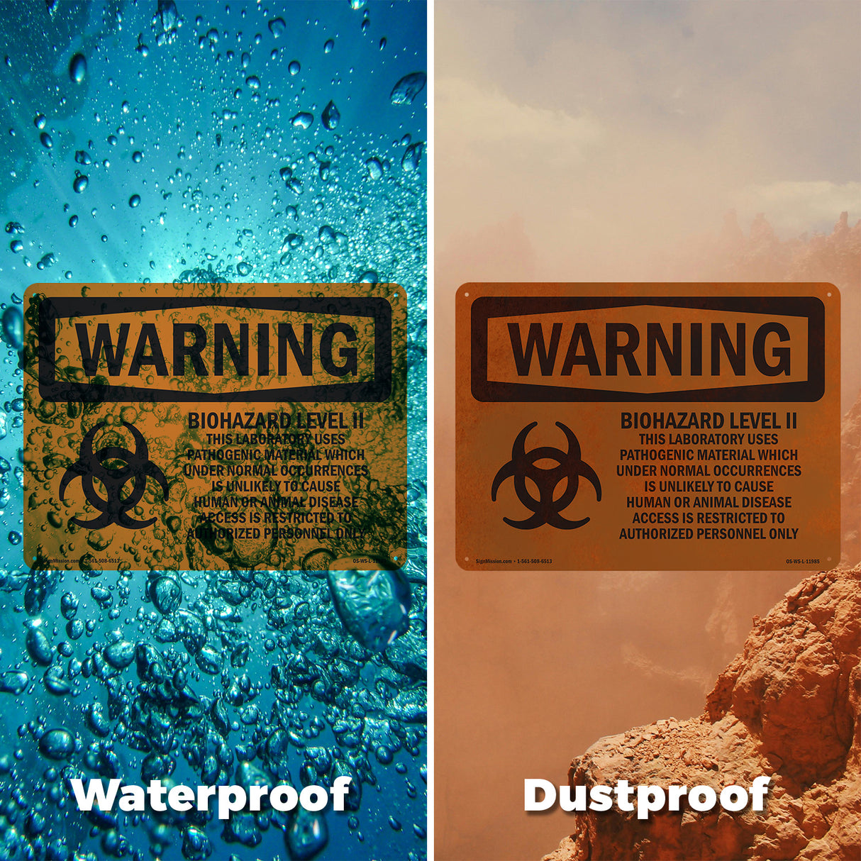 Biohazard Level II This Laboratory With Symbol