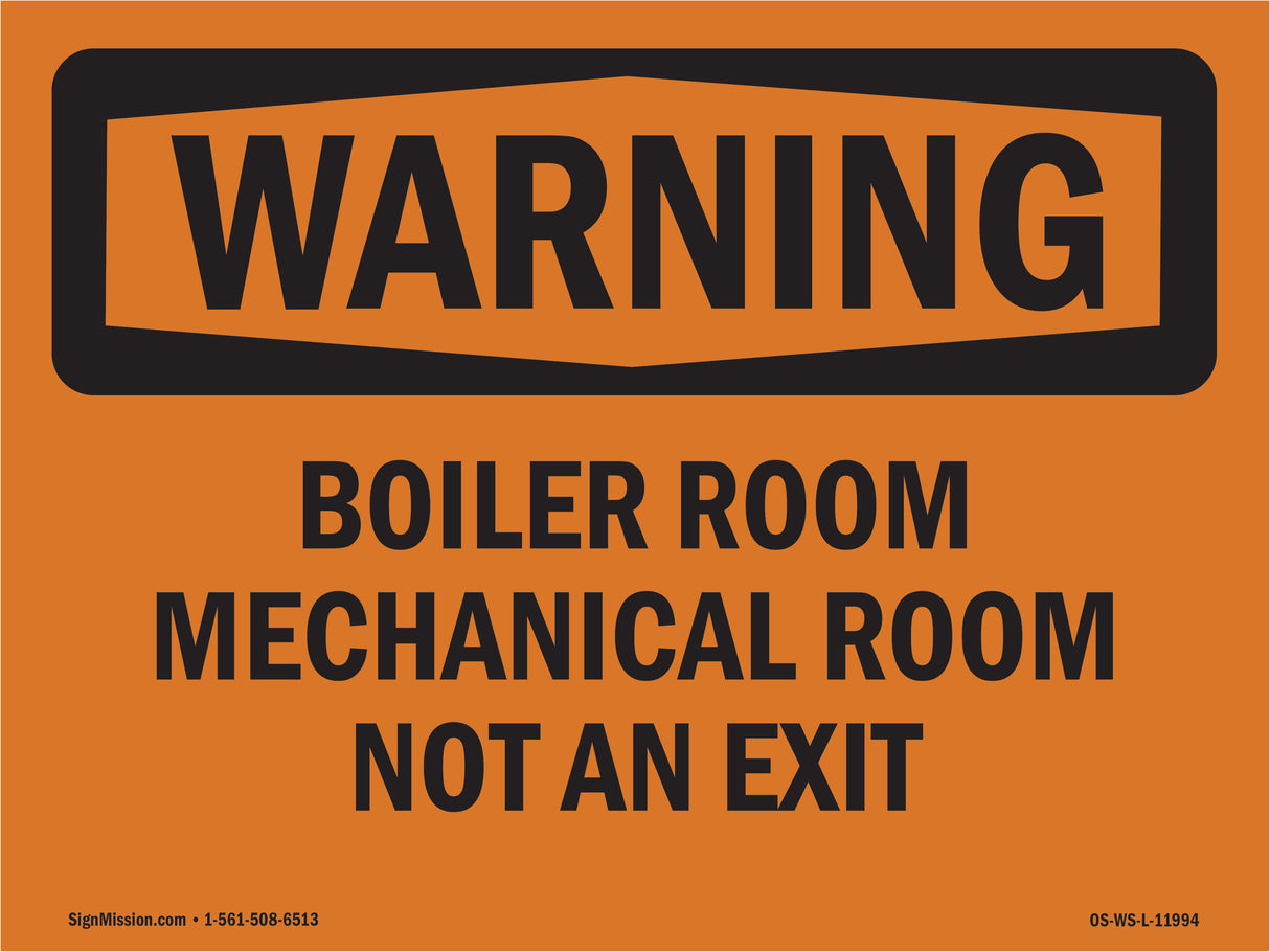 Boiler Room Mechanical Room Not An Exit