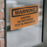 Caution Do Not Enter Test In Progress