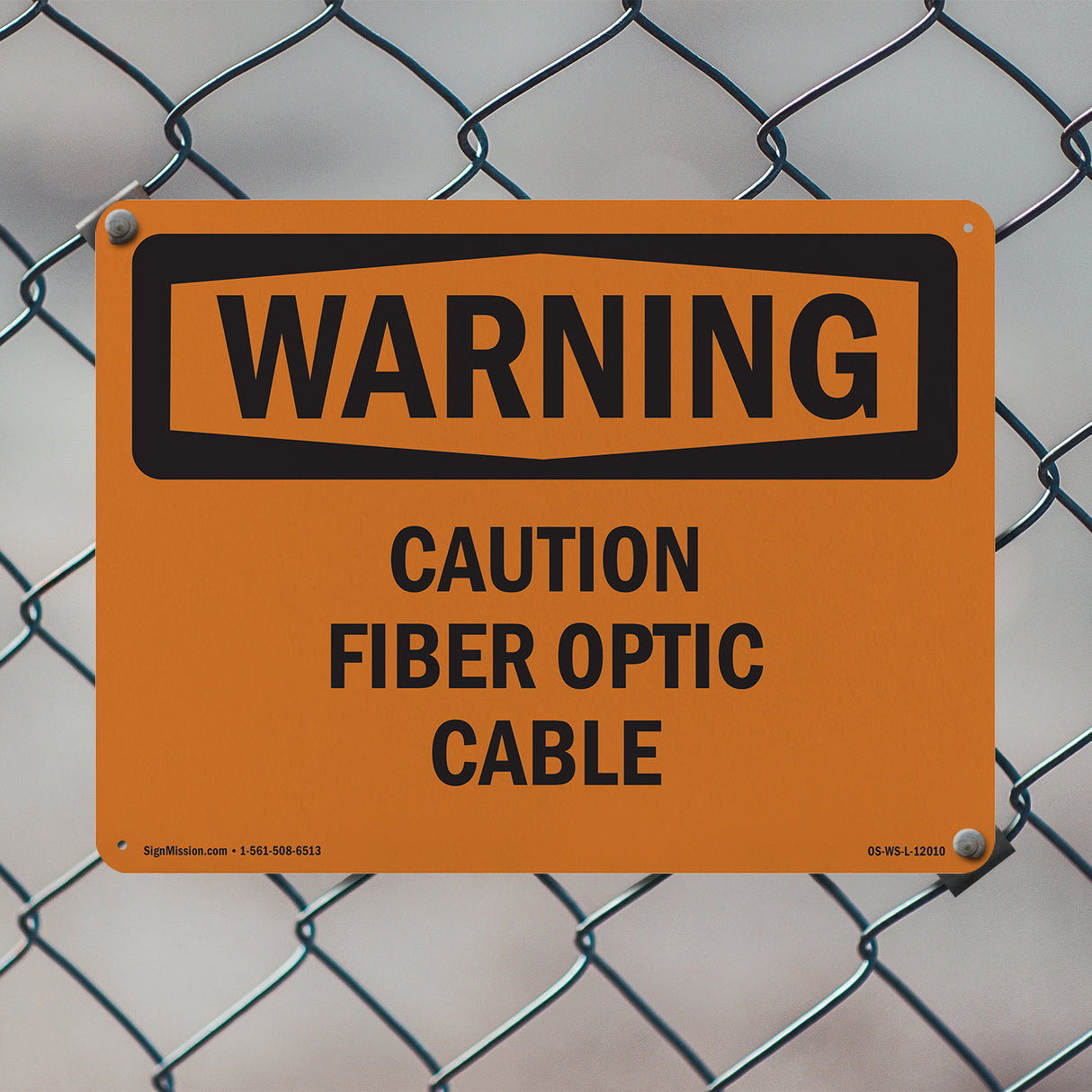 Caution Fiber Optic Cable