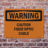 Caution Fiber Optic Cable