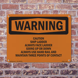 Caution Ship Ladder Always Face Ladder Going