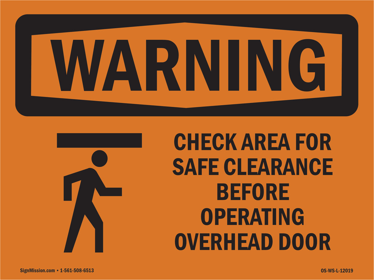 Check Area For Safe Clearance With Symbol