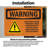 Cold Burn Hazard Cryogenic Liquid With Symbol