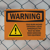 Cold Burn Hazard Cryogenic Liquid With Symbol