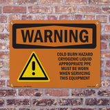 Cold Burn Hazard Cryogenic Liquid With Symbol