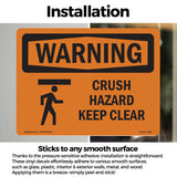 Crush Hazard Keep Clear With Symbol