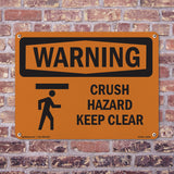 Crush Hazard Keep Clear With Symbol