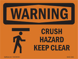 Crush Hazard Keep Clear With Symbol