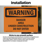 Danger Area Under Construction Do Not Enter