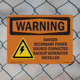 Danger Secondary Power Source With Symbol