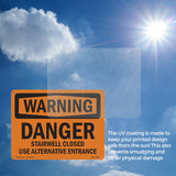 Danger Stairwell Closed Use Alternative Entrance