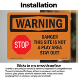 Danger This Site Is Not A Play With Symbol