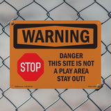 Danger This Site Is Not A Play With Symbol