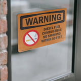 Diesel Fuel Combustible No Smoking With Symbol