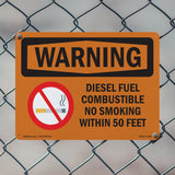 Diesel Fuel Combustible No Smoking With Symbol