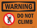 Do Not Climb With Symbol