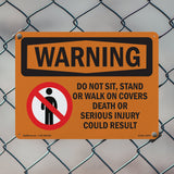 Do Not Sit, Stand Or Walk On With Symbol