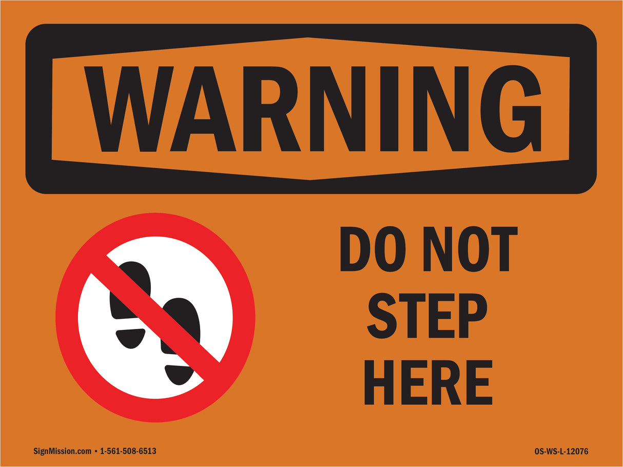 Do Not Step Here With Symbol