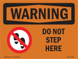 Do Not Step Here With Symbol