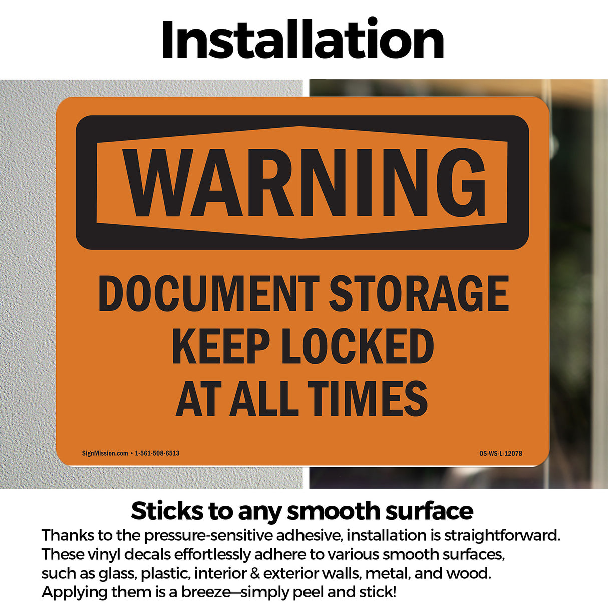 Document Storage Keep Locked At All Times