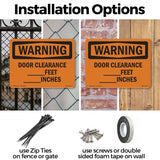 Door Clearance ____ Feet ____ Inches