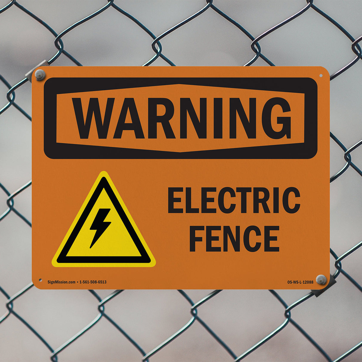 Electric Fence With Symbol