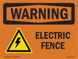 Electric Fence With Symbol