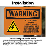 Electric Shock Hazard Do Not With Symbol