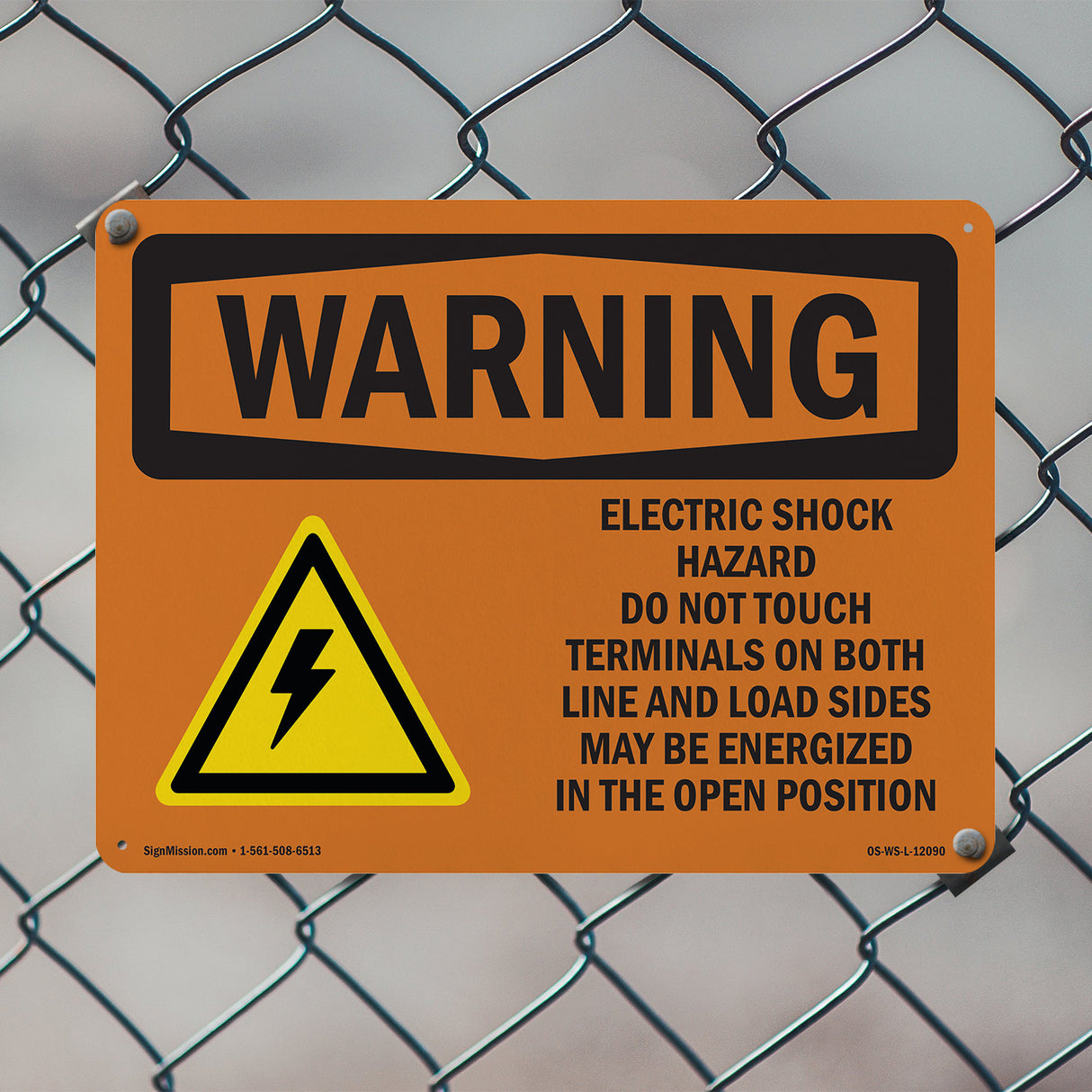 Electric Shock Hazard Do Not With Symbol