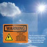 Electric Shock Hazard Do Not With Symbol