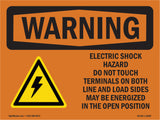 Electric Shock Hazard Do Not With Symbol