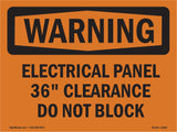 Electrical Panel 36 Clearance Do Not Block