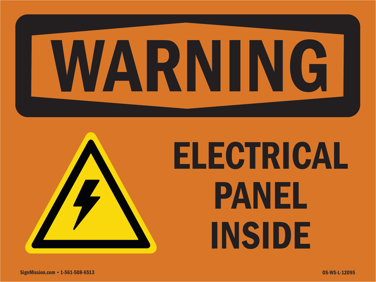 Electrical Panel Inside With Symbol