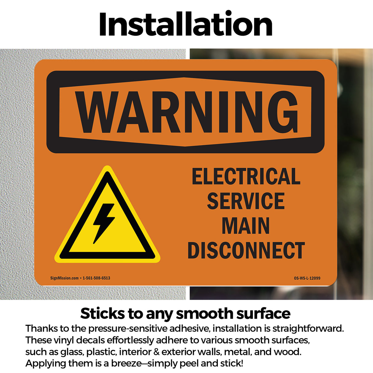 Electrical Service Main Disconnect With Symbol