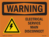 Electrical Service Main Disconnect With Symbol