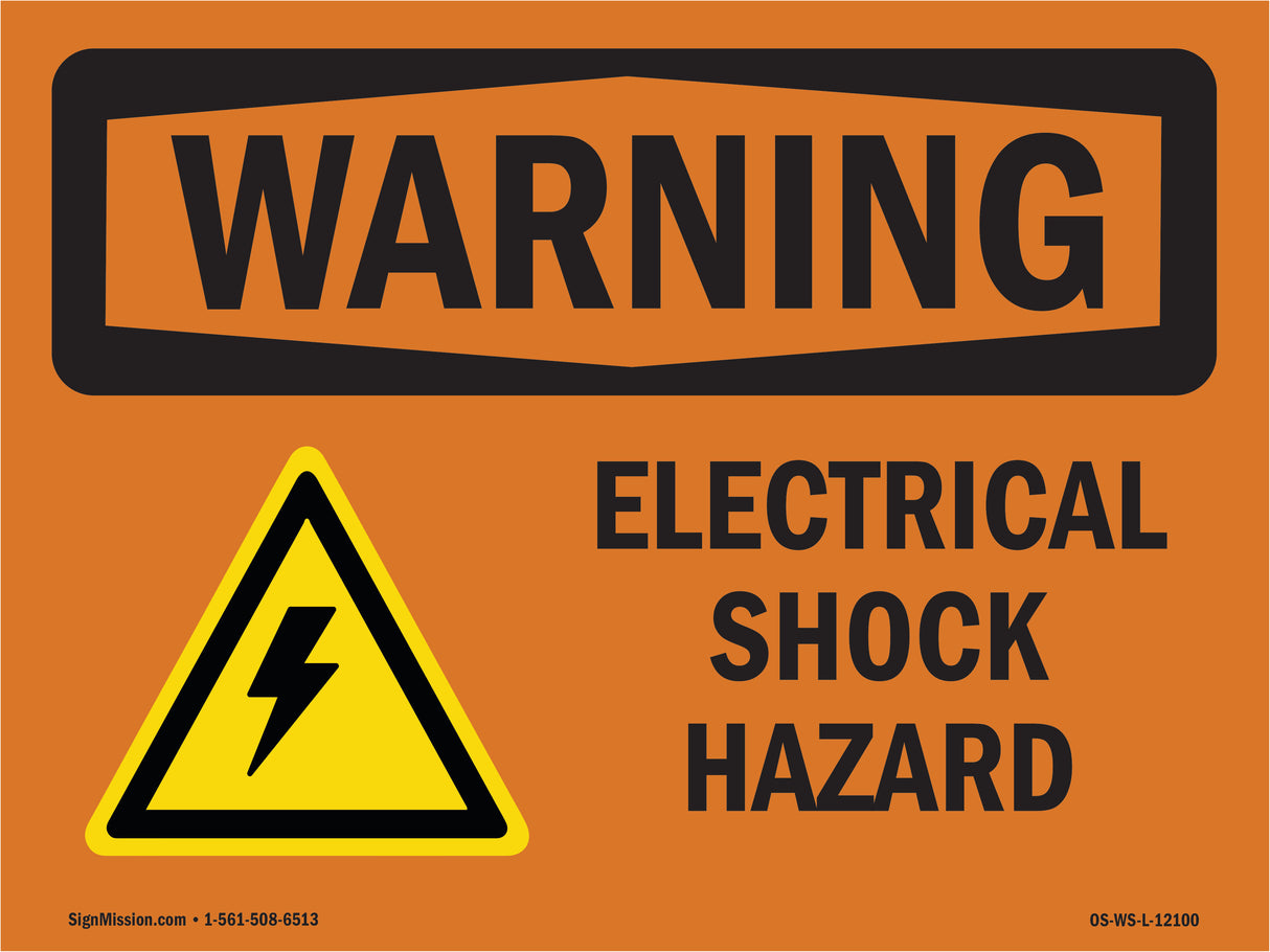Electrical Shock Hazard With Symbol