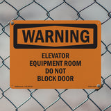 Elevator Equipment Room Do Not Block Door