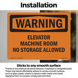 Elevator Machine Room No Storage Allowed