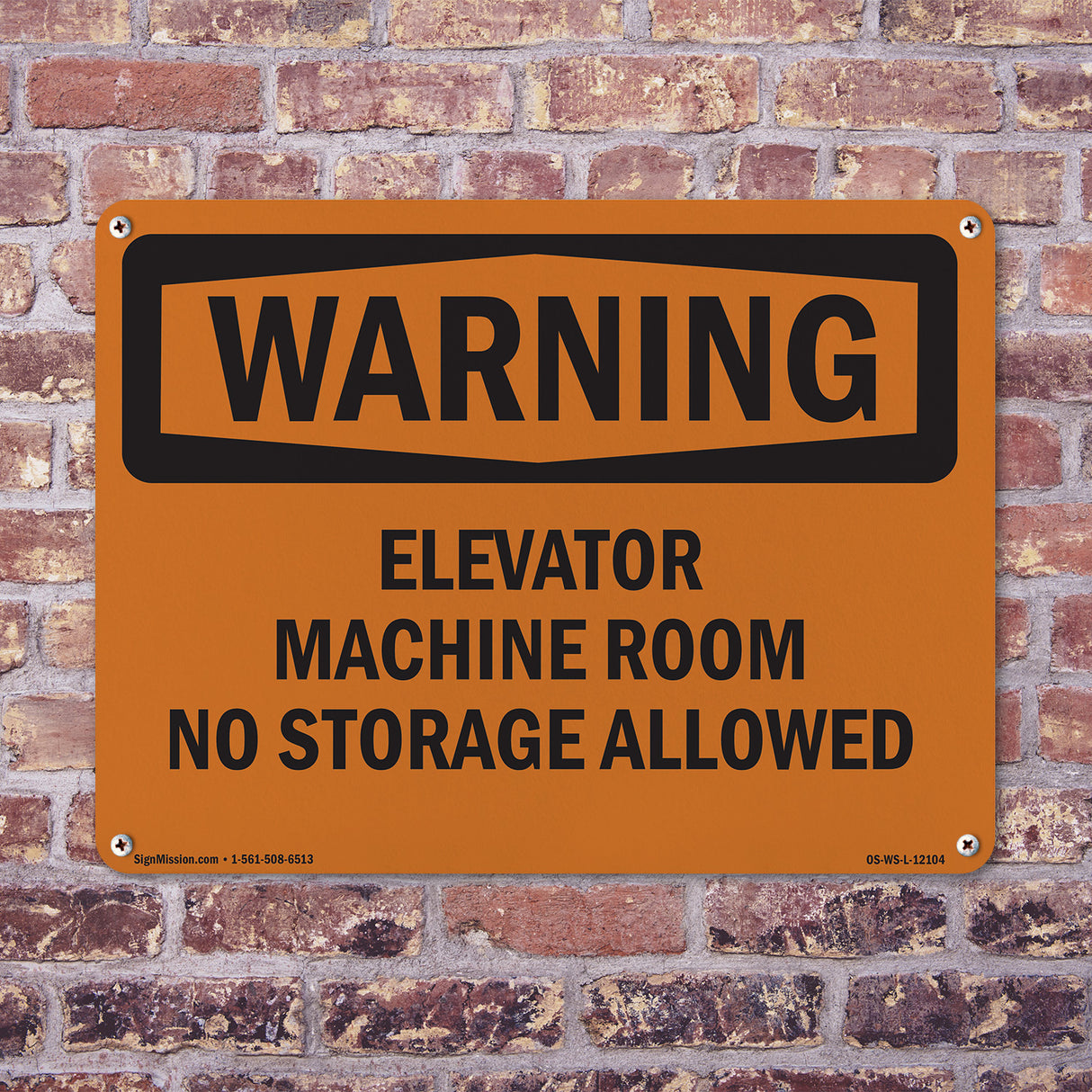 Elevator Machine Room No Storage Allowed