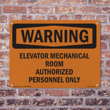 Elevator Mechanical Room Authorized Personnel Only