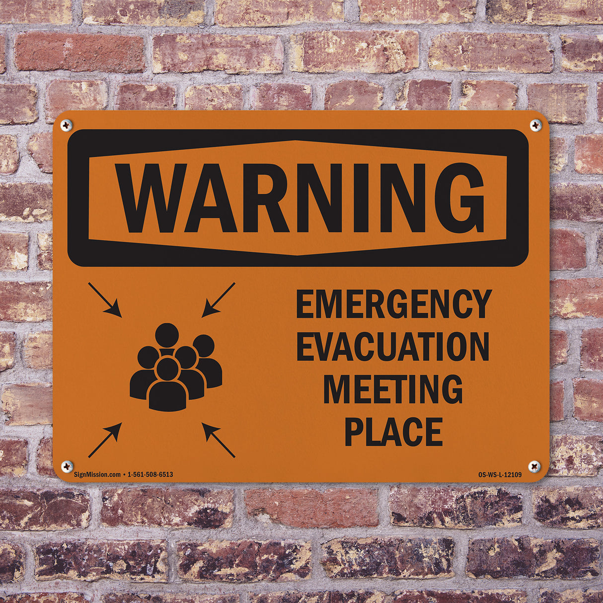Emergency Evacuation Meeting Place With Symbol