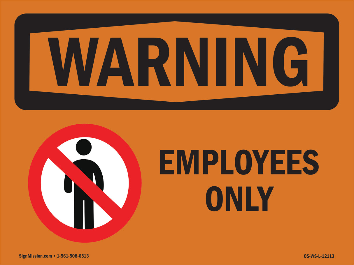 Employees Only With Symbol